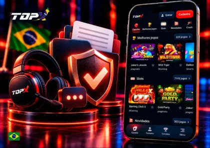 TopX no celular com segurança, licença, suporte e chat para atendimento.